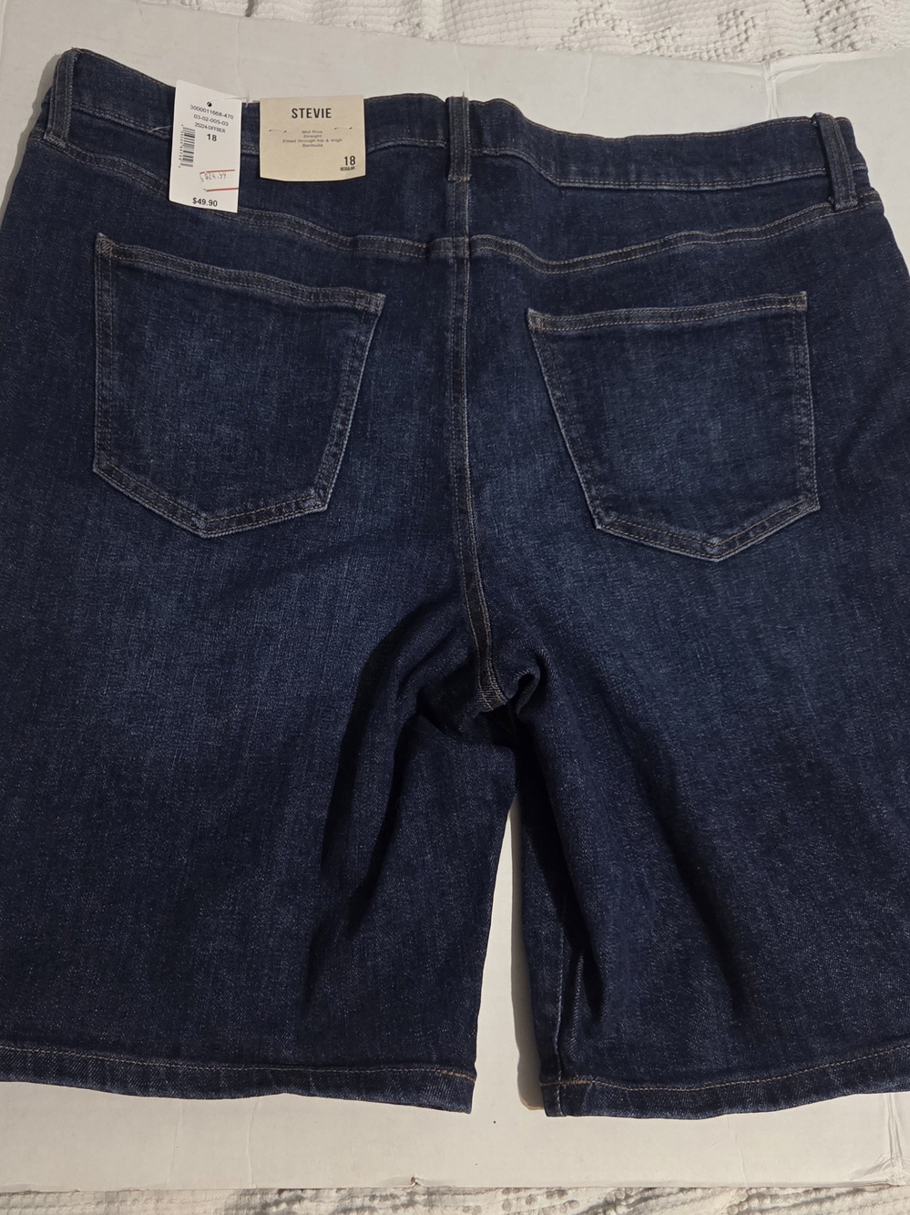 Ricki's Size 18 Stevie Slim Fit Bermuda Denim Jean Shorts NWT